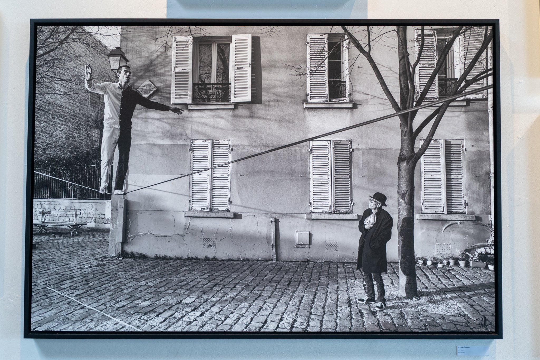 La Vie en Équilibre (Life in Balance) — original display piece in black float frame
